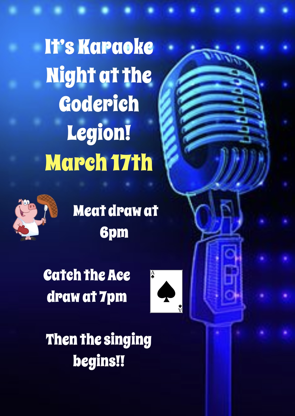 Meat Draw, Catch the Ace and Karaoke