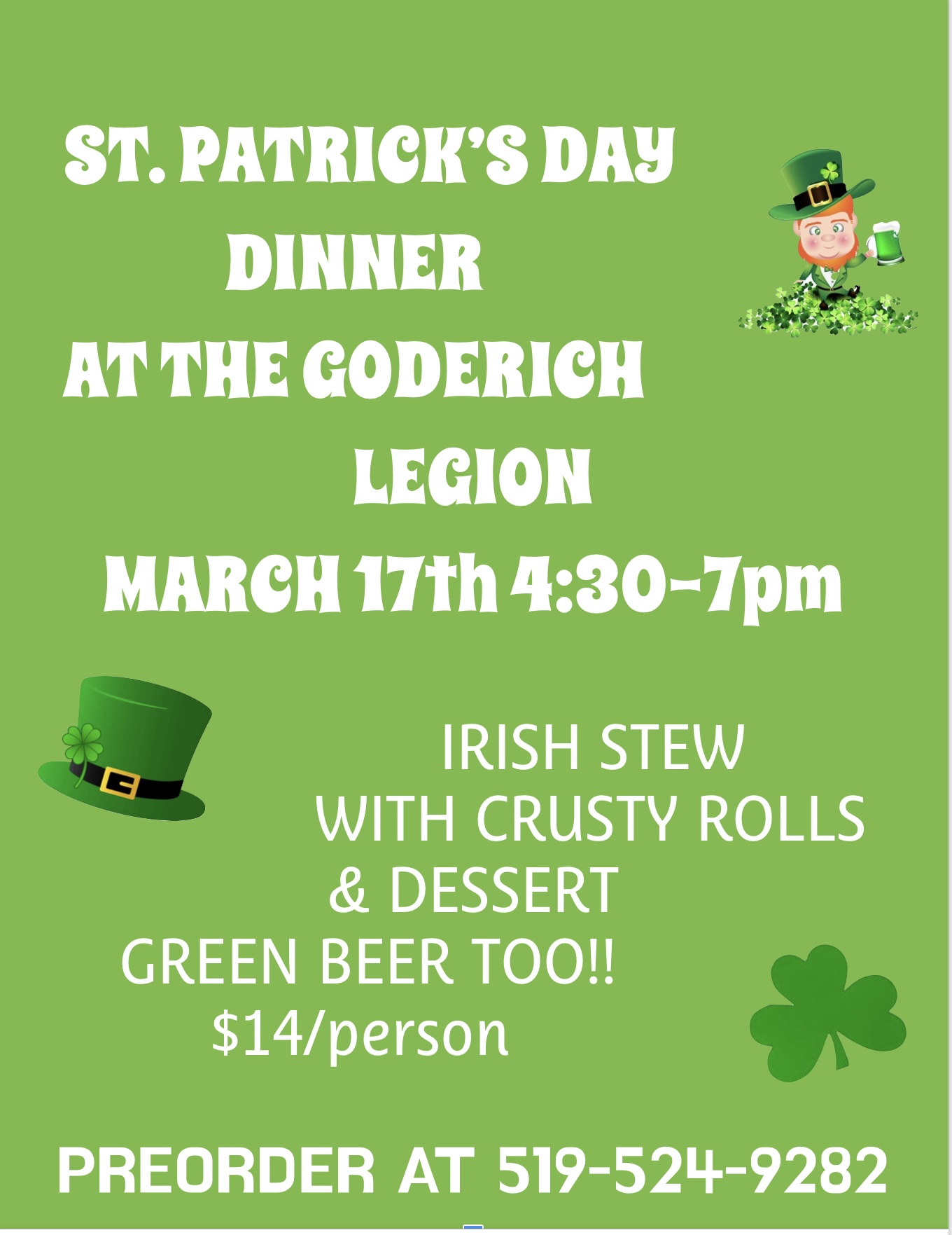 St. Patrick’s Day Dinner