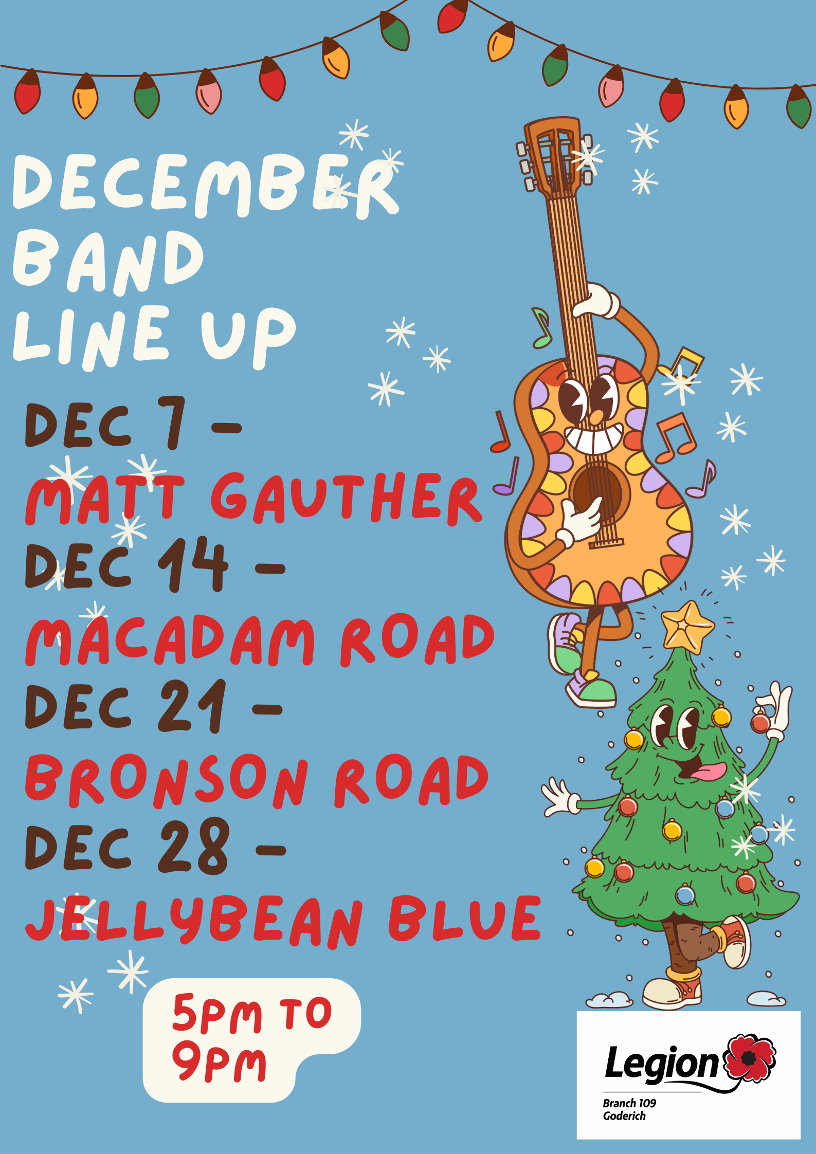 DECEMBER BAND LINE UP