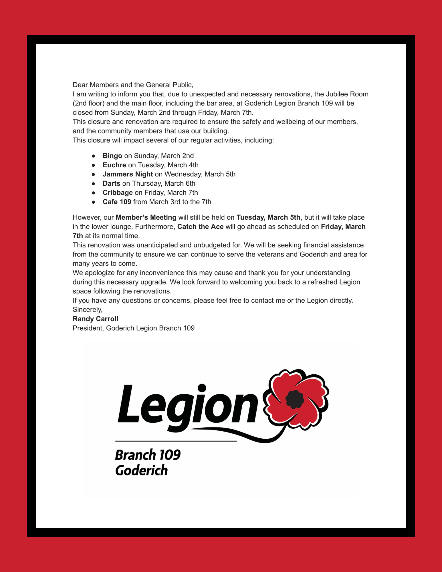 Legion Closure
