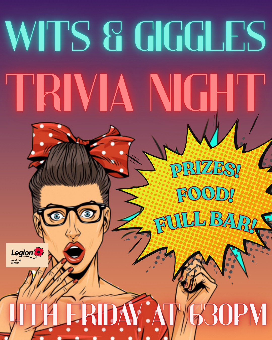 🧠 Wits & Giggle Trivia Night 🤣Think you’re the smartest one at the bar? Prove it!